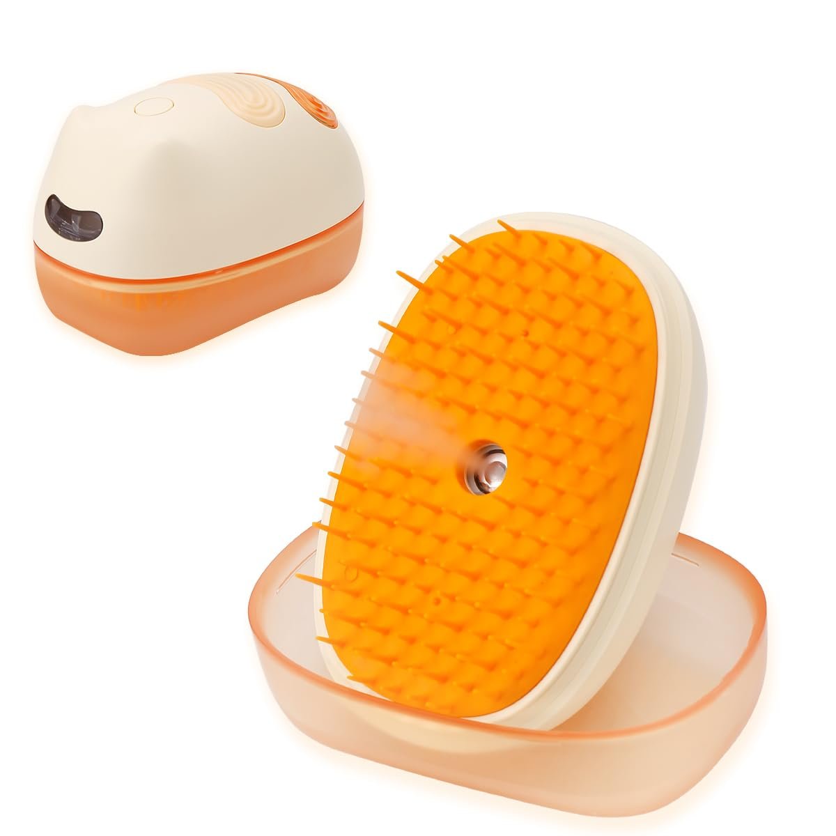 Cat Steam Brush for Easy Grooming – Dual-Head Petting & Shedding Tool with Spray Feature | Skin-Friendly & Massage Function | The Stylish Shedding Solution for Cat Lovers - Image 2