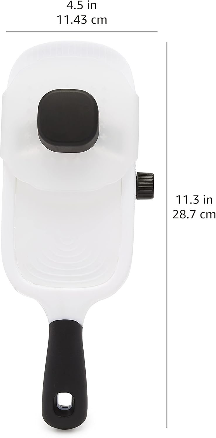 Amazon Basics - Hand-held Mandoline Slicer, White, 11.3" X 4.5" X 2.5" - Image 6