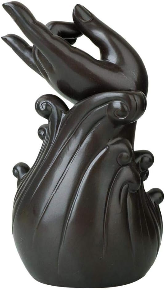 Buddha Lotus Hand Backflow Incense Burner, Home Ceramic Backflow Zen Incense Holder Burner with 10pcs Incense Cone (Buddha) - Image 6