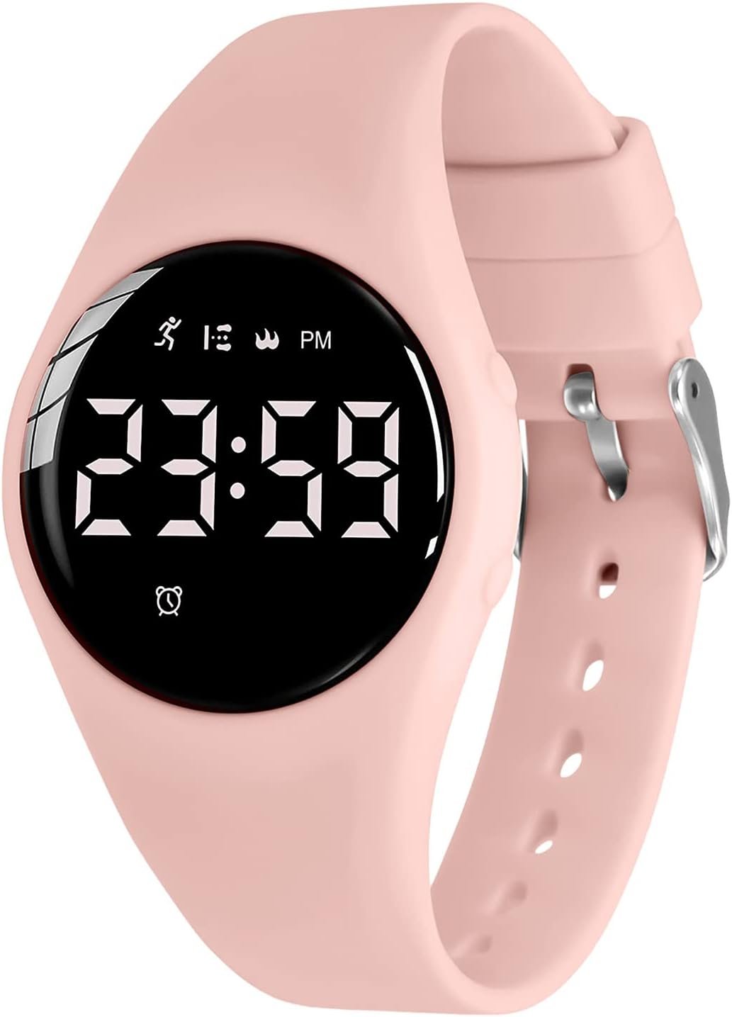 Kids Watch, Digital Watch for Girls Boys, Sport Watch with Alarm Clock, Stopwatch, Waterproof Fitness Tracker with No App for Ages 5-12 Children (YB-Pink) - Image 2