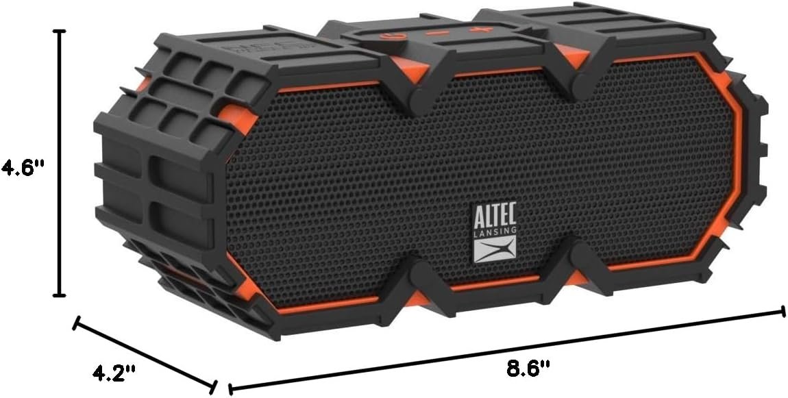 Altec Lansing LifeJacket 2 - Waterproof Bluetooth Speaker, Floating Portable Speaker for Travel & Outdoor Use, Deep Bass & Loud Sound, 30 Hour Playtime - Image 4