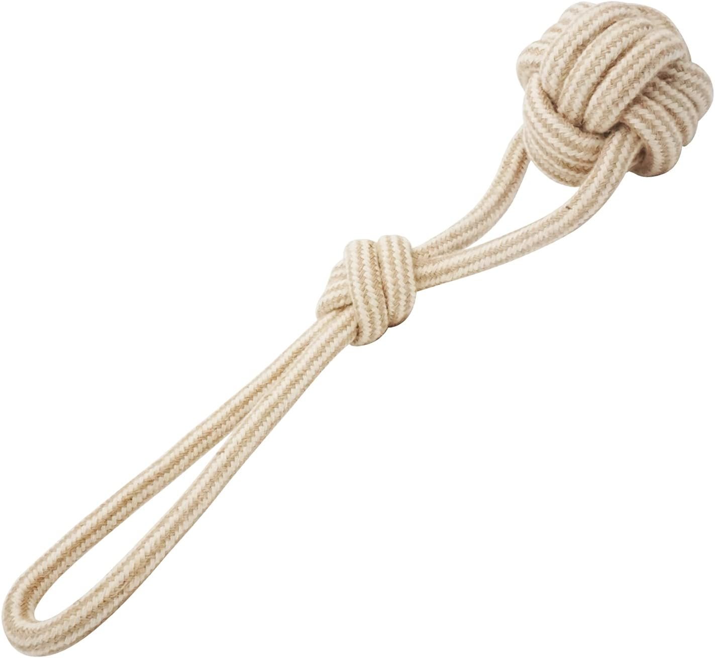 Dog Chew Toys-Puppy Tug Toys-Natural Cotton Rope-Pets Teething Interactive Knots for Small Medium Dog Mutt (Set of 4) - Image 8