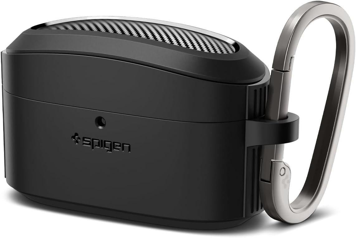 Spigen Rugged Armor Designed for Sony WF-1000XM5 Case Cover (2023) Durable Protection - Matte Black - Image 2