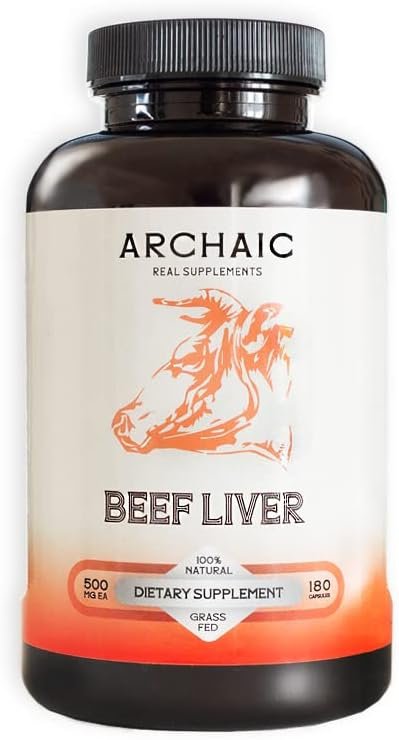 ARCHAIC Grass Fed Beef Liver Capsules - 180 Capsules, Non-GMO Liver Vitamin & Organ Supplement, Supports Energy, Cleansing, Digestion, Immunity - Premium Quality, Freeze Dried Beef Organ Supplement - Image 2