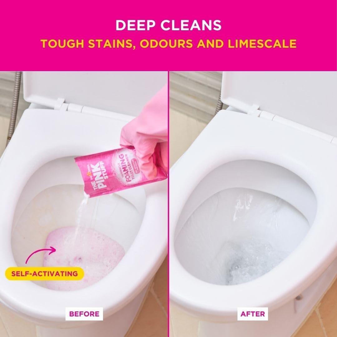 Stardrops - The Pink Stuff - The Miracle Power Foaming Toilet Cleaner - 2 Treatments - Self Activating Pink Foam - Image 5