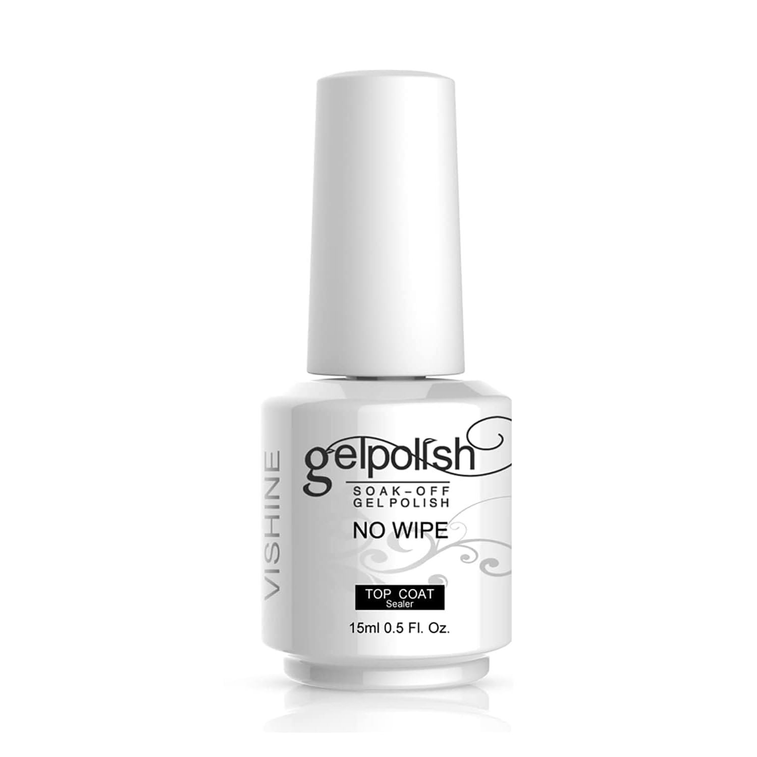 Vishine Top Coat- 15ML No Wipe Top Coat Gel Nail Polish High Gloss Shine Finish Long Lasting Home DIY Professional Manicure - Image 2