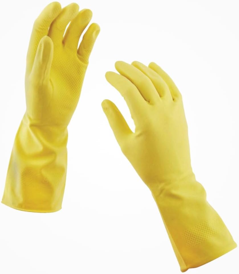 Disinfecting All Purpose Cleaner, Lemon Scent, 32 Fl Oz, Pack of 2 Bundle with Latex Gloves and Cleaning Cloths - Image 10