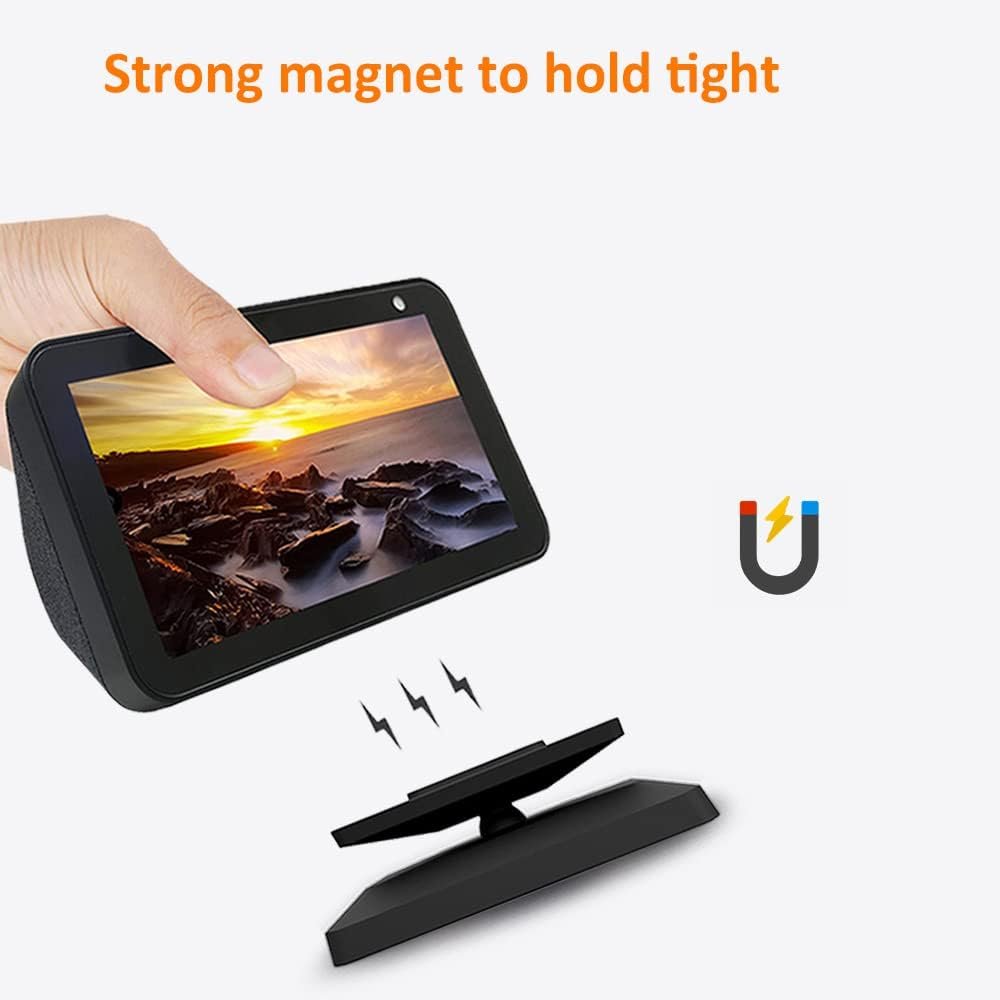 AutoSonic Stand Compatible with Echo Show 8 Smart Display (1st Gen and 2nd Gen) | Swivel and Tilt to Improve Viewing Angle | Magnet Built-in | Black - Image 5