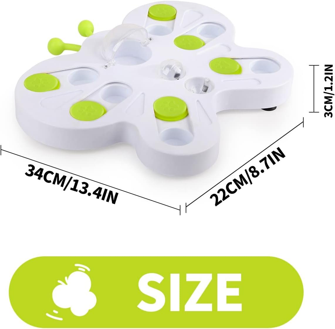 ALL FOR PAWS Interactive Cat Treat Puzzle Slow Feeder Kitten Enrichment Toys Cat Food Puzzle Maze Stimulation Toys Butterfly Shape Cat Toys for Indoor Cats - Image 8