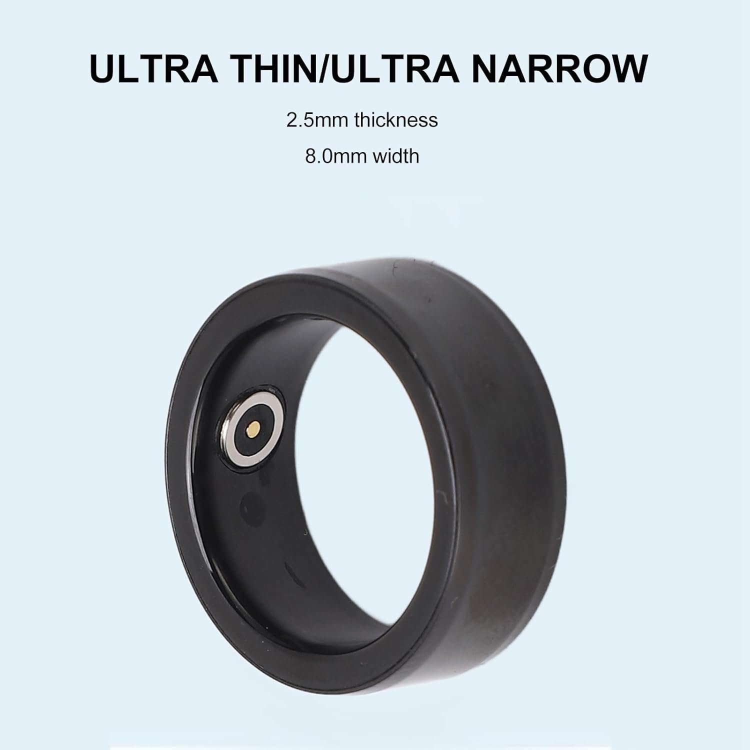 Smart Ring, Waterproof Ceramic Ring, Universal Wearable BT Connection Health for Mobile Phone, Sports Ring with Heart Rate Monitor, Sleep Monitor, Temperature, Oxygen (Black No. - Image 3