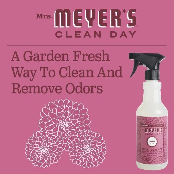 MRS. MEYER'S CLEAN DAY Multi-Surface Everyday Cleaner, Mum Scent, 16 Fl Oz (Pack of 6) - Image 7