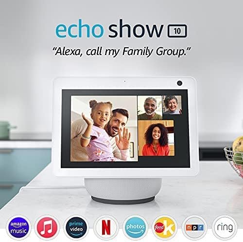 Echo Show 10 (3rd Gen) | HD smart display with motion and Alexa | Glacier White | with Wyze Cam V3 - Image 8