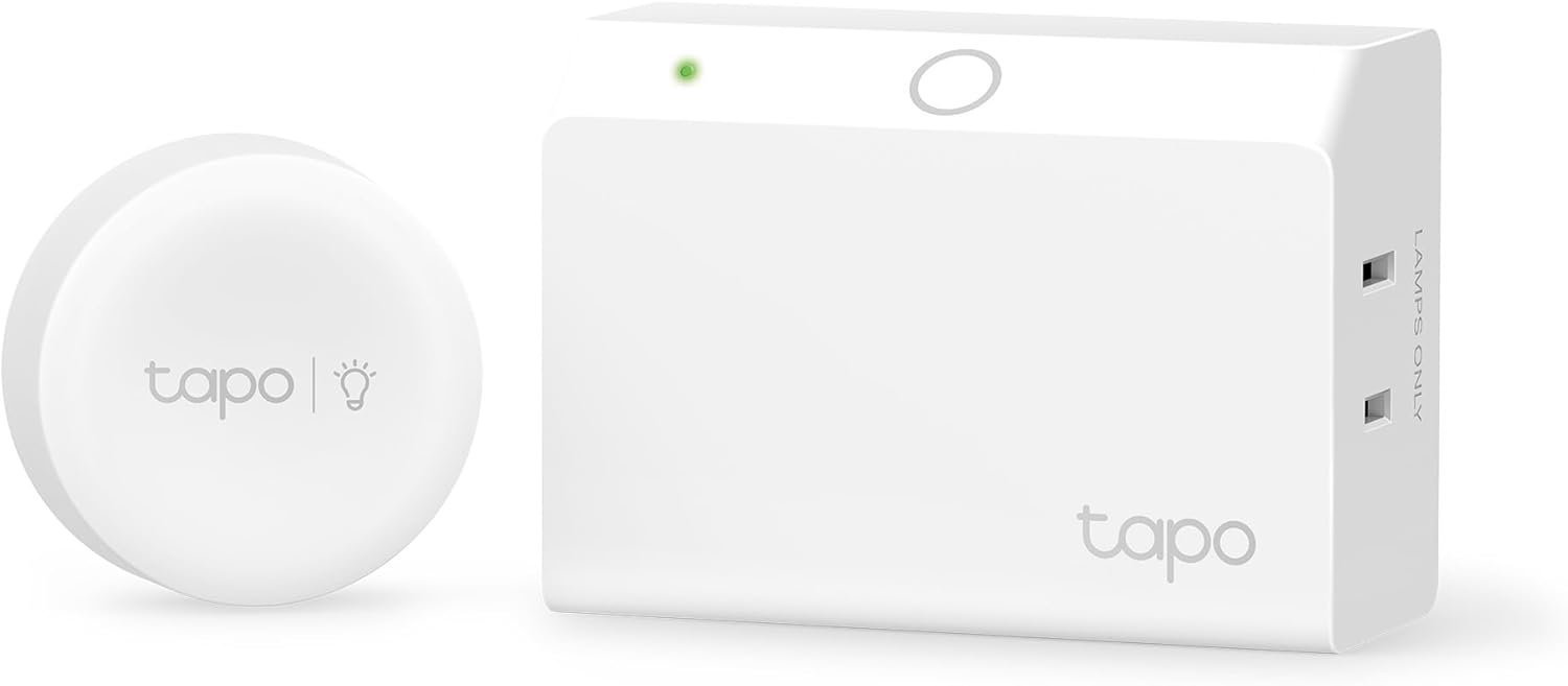 TP-Link Tapo Smart Dimmer Plug KIT, Matter Compatible, Wireless Dimmer Button, Dual Outlets, Max Power 300W, Works w/Apple Home, Alexa & Google Home, ETL Certified, 2.4G Wi-Fi, White (Tapo P135 KIT) - Image 2