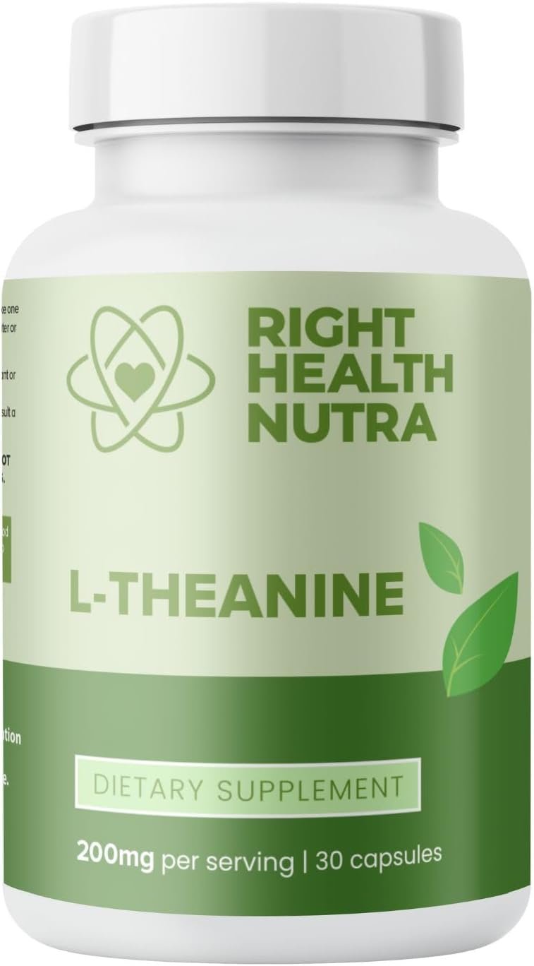 Right Health Nutra L-Theanine 200mg - 30 Capsules - L Theanine Supplement with 2X Strength - Image 2