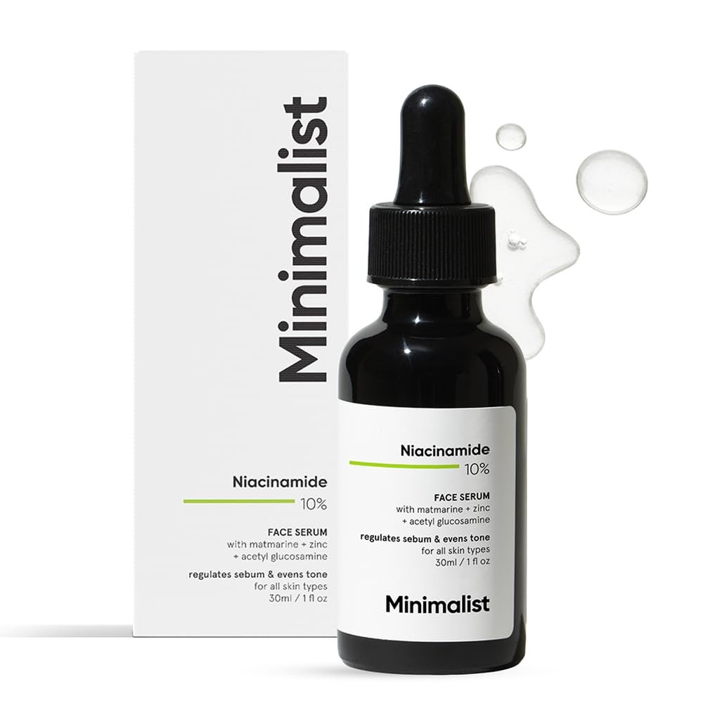 Minimalist 10% Niacinamide Face Serum for Acne Control & Oil Balancing with Zinc | Pore Minimizer for Face | Clears Acne Marks & Blemishes for Even Skin Tone | For Women & Men | 1 Fl Oz / 30 ml - Image 2