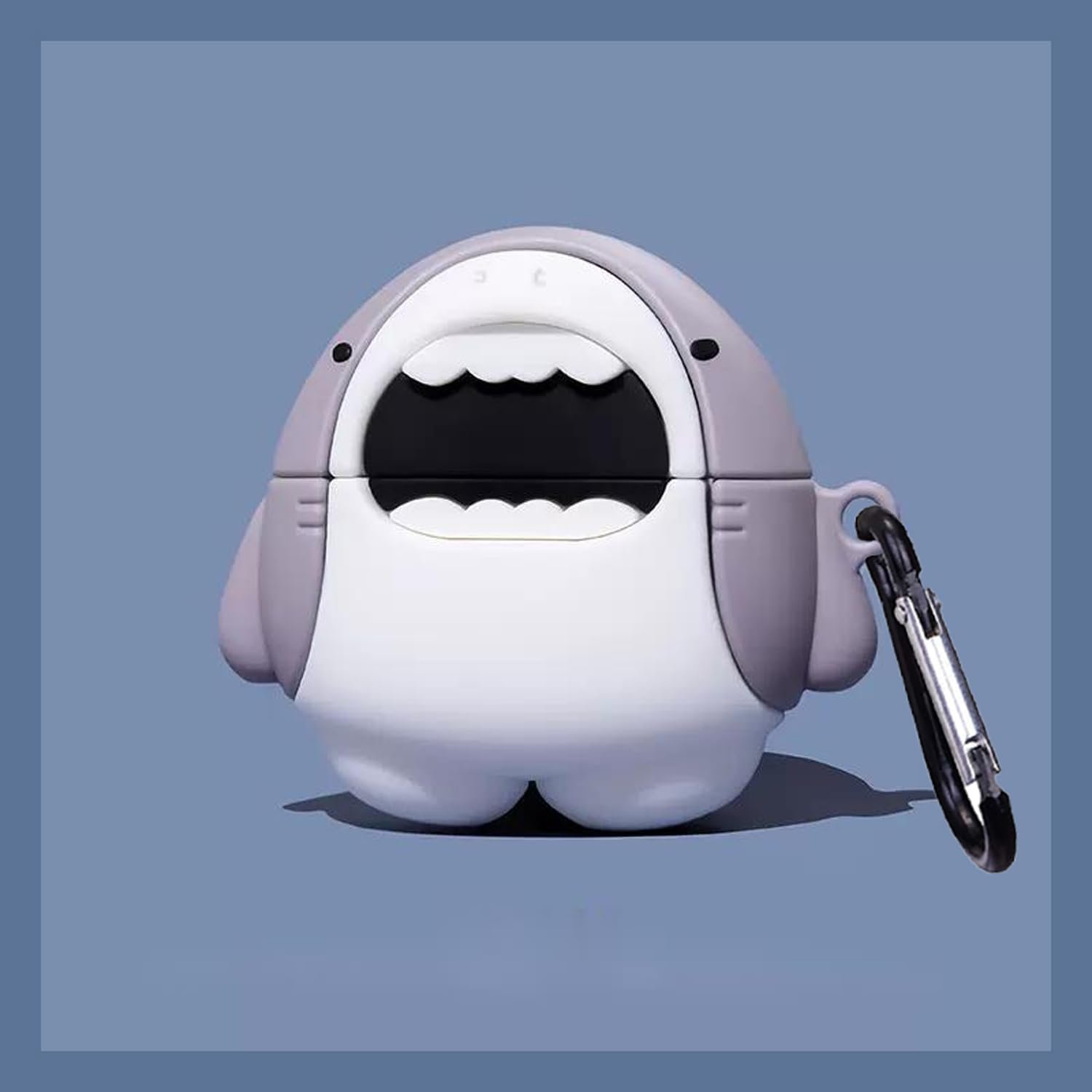 Cute Shark Case for Airpod Pro 2/1 Gen Cases 2022/2023, Funny 3D Cartoon Kawaii Cool Air pods Pro 2nd/1st Generation Silicone Cases for Apple iPod Pro with Keychain for Boys Girls Kids Teen, Shark - Image 2