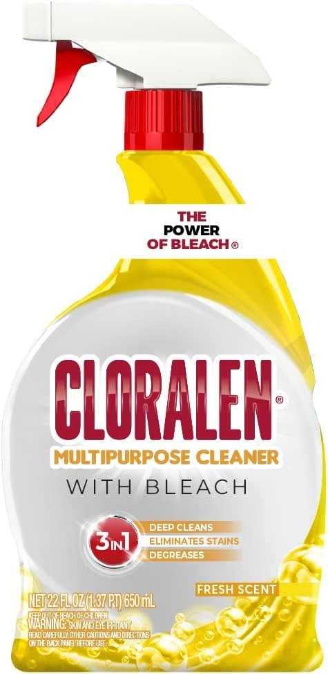 Cloralen - All Purpose Household Cleaning Spray, 3-In-1 High-Performance Multisurface Bathroom And Kitchen Cleaner, With Liquid Bleach - (22 oz) (1734) - Image 2