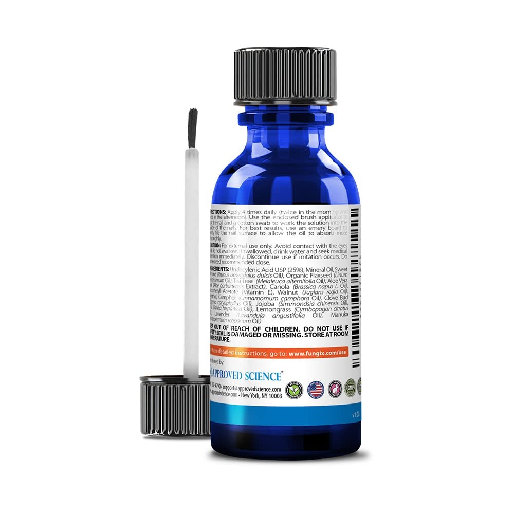 Approved Science Fungix - Nail Fungus Formula - With Tea Tree Oil, 25% Undecylenic Acid, Vitamin E - Pack of 1 - All Natural, Vegan Friendly - Image 3