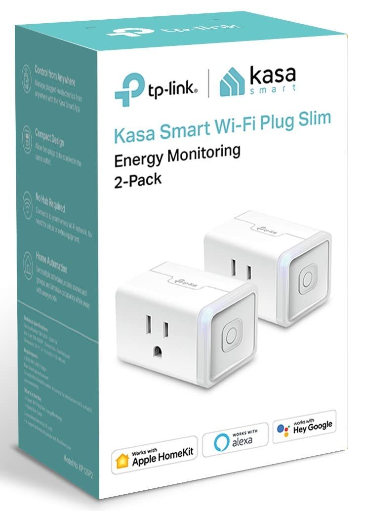 Kasa Smart KP125P2 Plug Mini 15A, Apple HomeKit Supported, Smart Outlet Works with Siri, Alexa & Google Home, No Hub Required, UL Certified, Scheduling, Timer, 2.4G WiFi Only, 2-Pack, White - Image 2