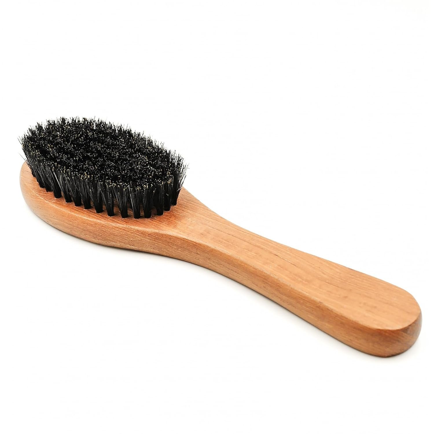 Pet Soft Brush with Wood Handle and Boar Bristle Hair Brush - Soft Cat and Dog Grooming Brush for Short Hair Cats and Small Dogs - Soft Bristles for Gentle Massage and Dandruff Removal (Cat) - Image 4