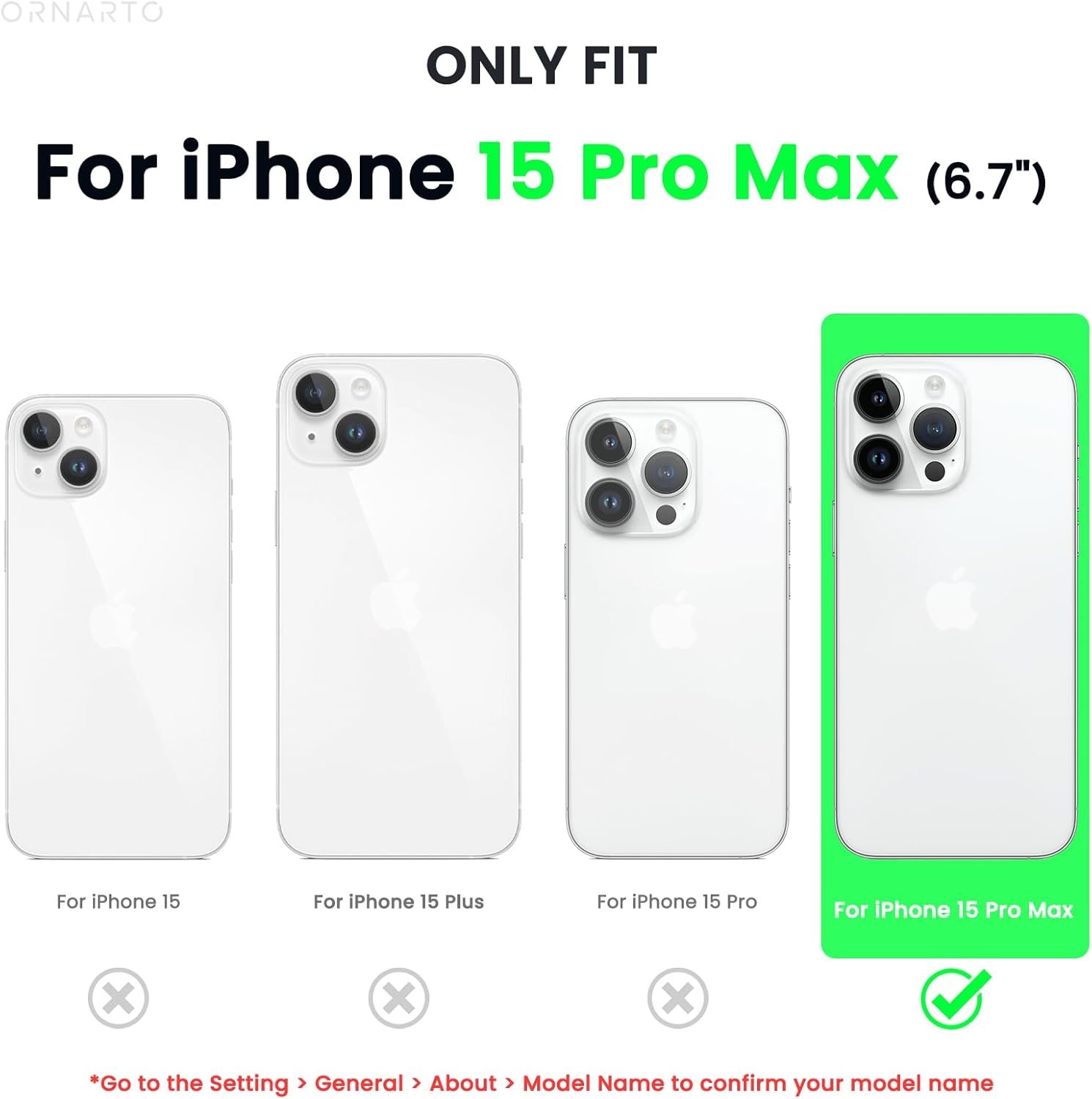 ORNARTO Compatible with iPhone 15 Pro Max Case with 2 x Screen Protector, Shockproof Liquid Silicone Cover, Drop Protection Phone Case for iPhone 15 Pro Max, Black - Image 3