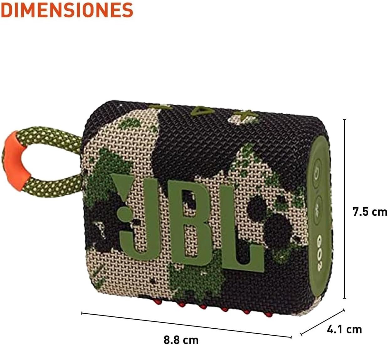 Boomph JBL Go 3 Portable Bluetooth Wireless Speaker, IP67 Waterproof and Dustproof Built-in Battery - Squad Comprehensive Ultimate Performance Cloth Solution for Your On-The-Go Sound Experience - Image 3