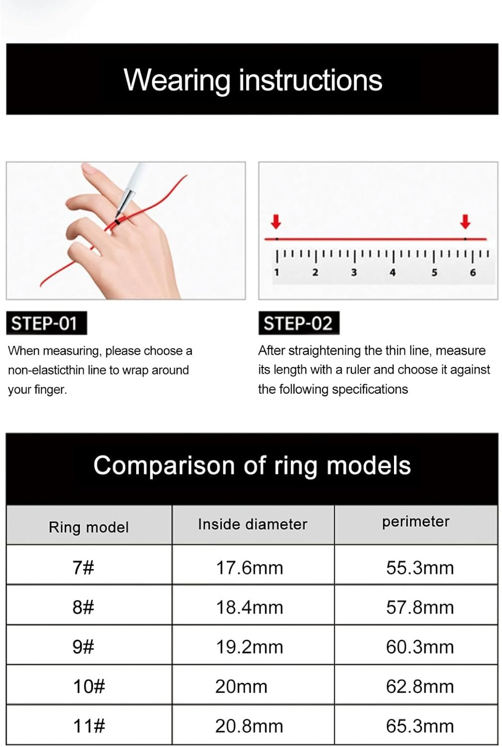 Smart Ring for Women/Men Fitness Rings Health Tracker Rings, Free App 5-7 Days Battery,Heart Rate,Blood Oxygen Black(Diameter 20.8 mm) - Image 8