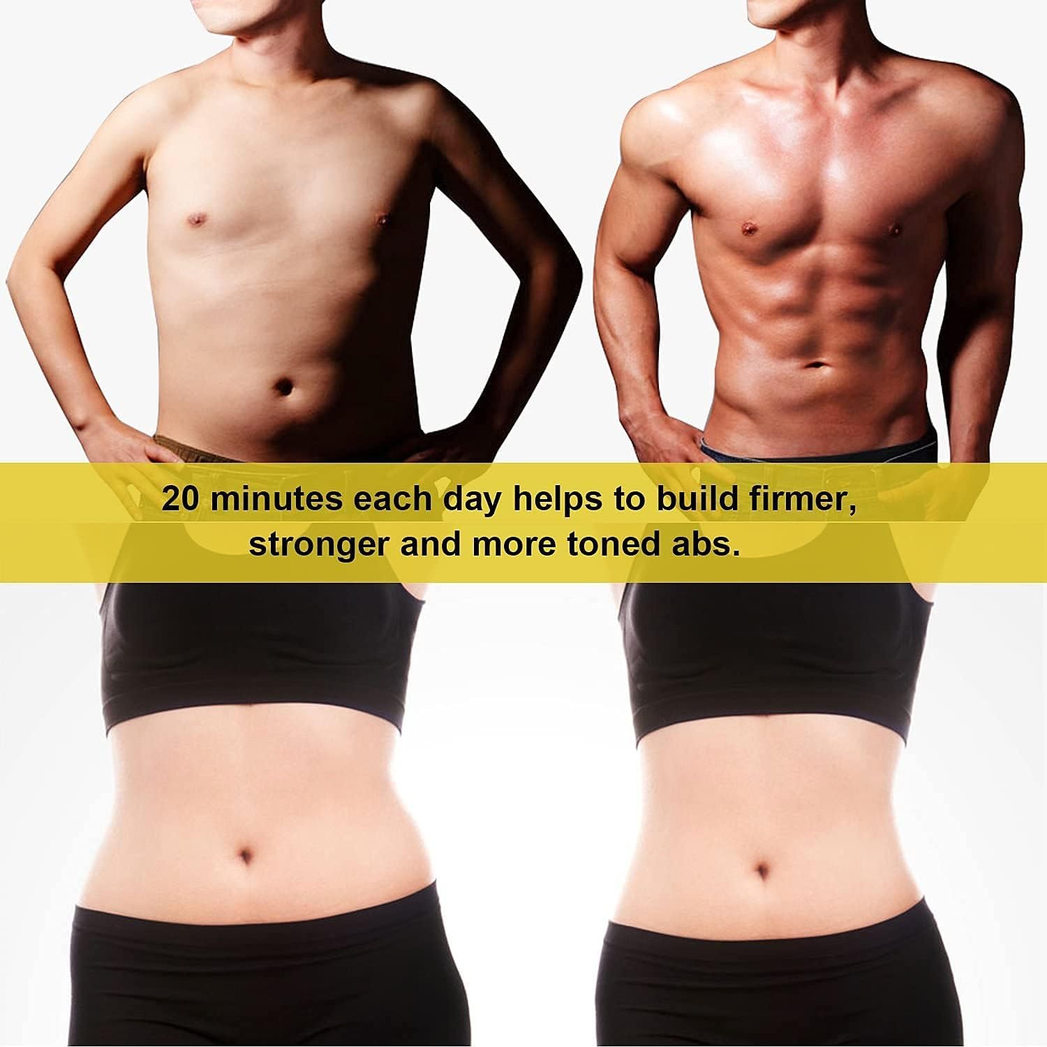 FAMIDOC EMS Fitness Waist Trimmer Home Exercise Belt Abs Stimulator Muscle Toner Electrode Trainer Abdomen Belly Workout Toning Massager Belts for Men and Women - Image 7