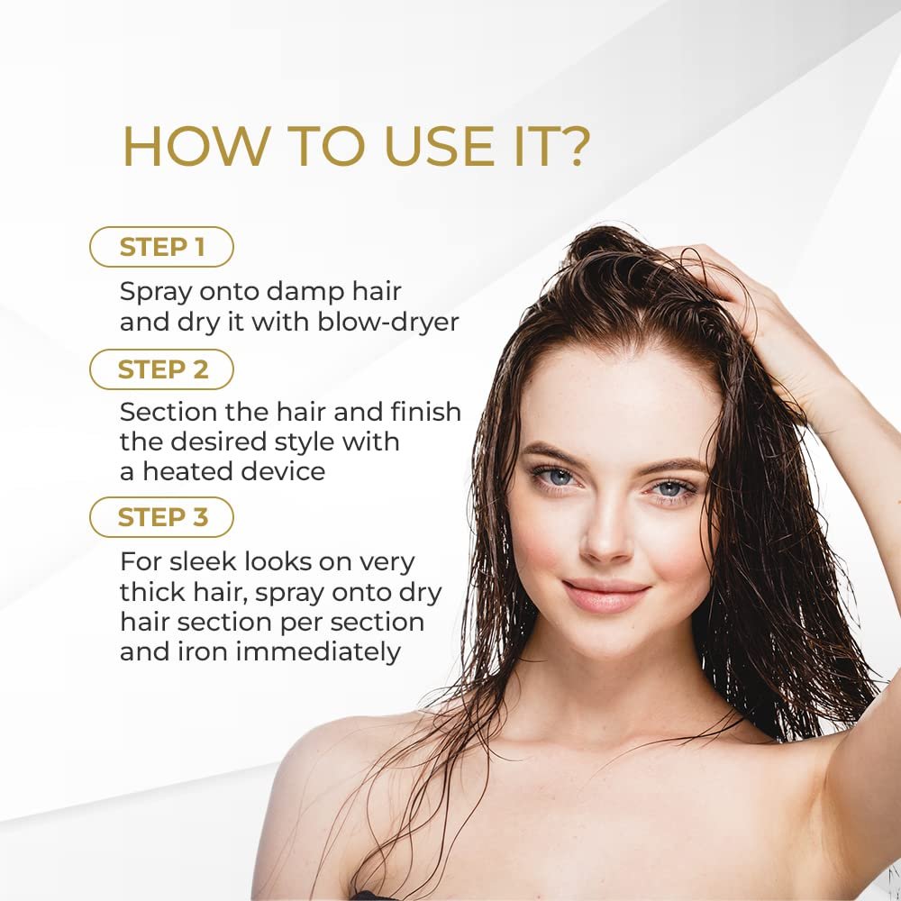 Hair Heat Protector, Protects Hair Against Breakage, Lightweight Formula, Practical Spray Use Before Styling. 8.5 Fl Oz - Image 10