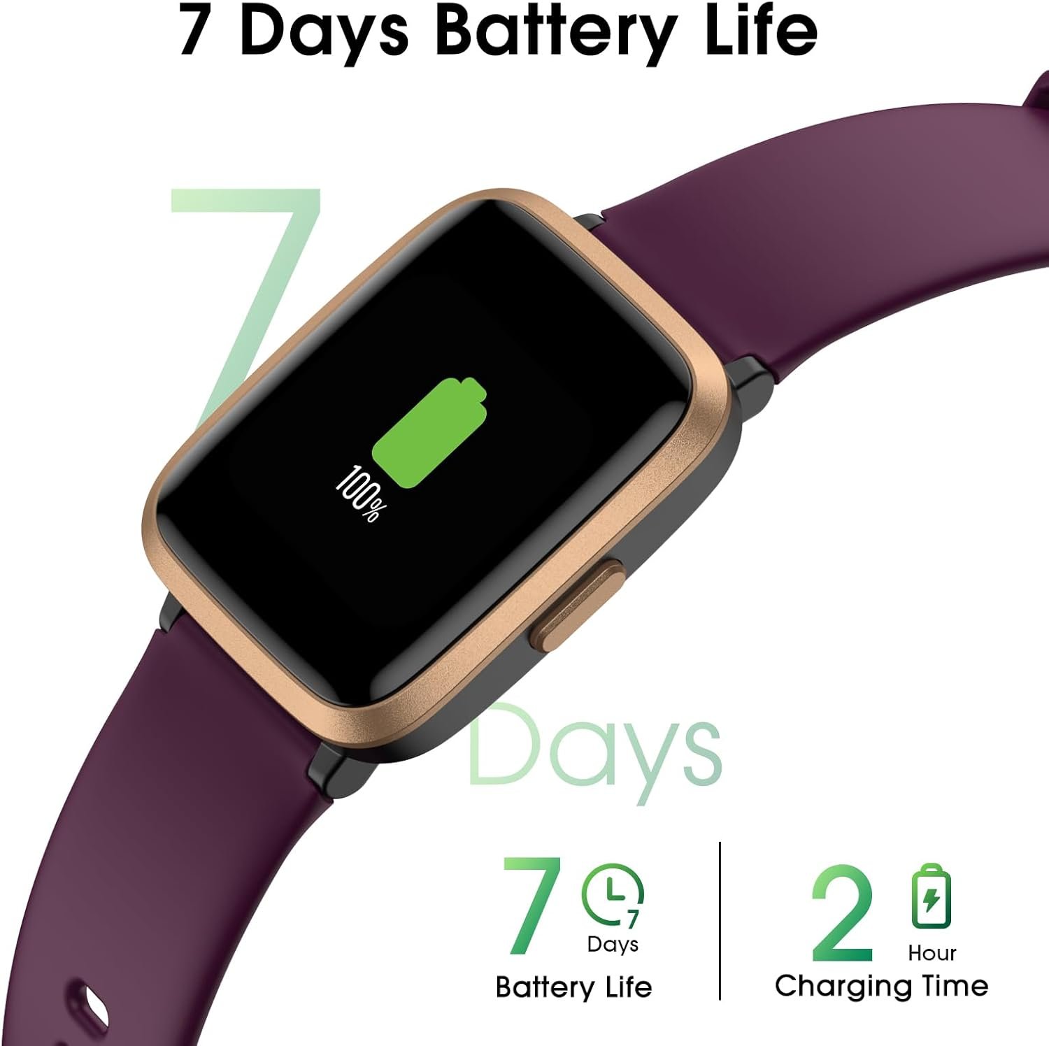 Smart Watch, Fitness Tracker with Touchscreen, Heart Rate Monitor, Blood Oxygen, Sleep Tracking Fitness Watch 5ATM Waterproof Smartwatch for Women Men Pedometer Step Calories for Android iOS - Image 4