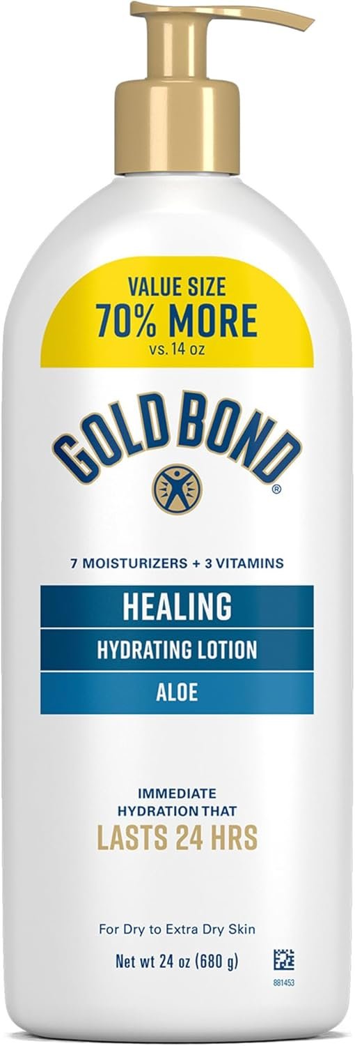 Gold Bond Healing Hydrating Lotion with Aloe Moisturizes, Heals & Smooths Dry Skin, Delivers Immediate 24-Hour Hydration, Value Size, 24 oz. - Image 2