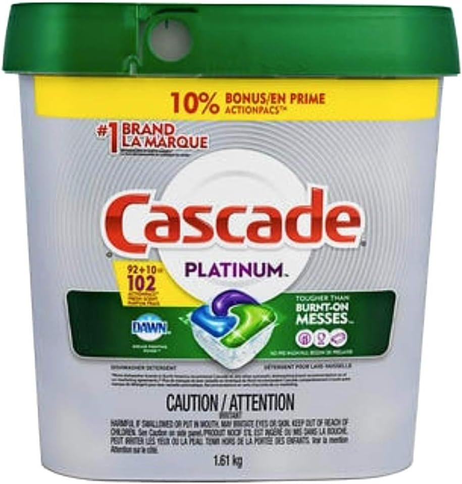 Cascade Platinum ActionPacs Dishwasher Detergent with Dawn, Fresh Scent - 102 Count - Image 2