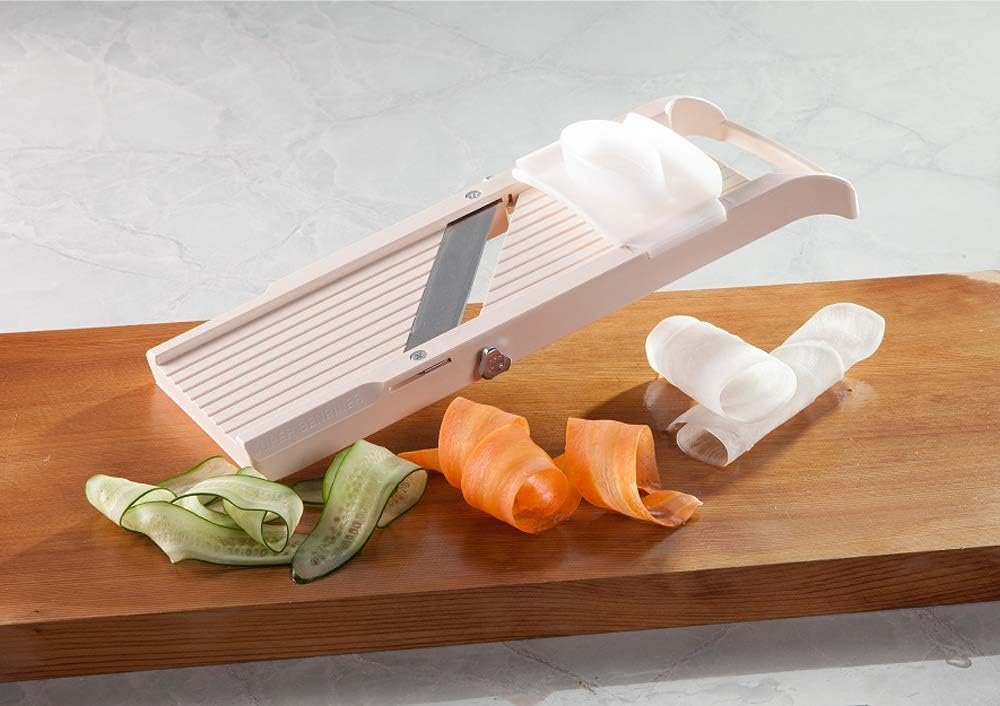 Benriner Super Standard Madoline Slicer, with with 4 Japanese Stainless Steel Blades, Almond - Image 10