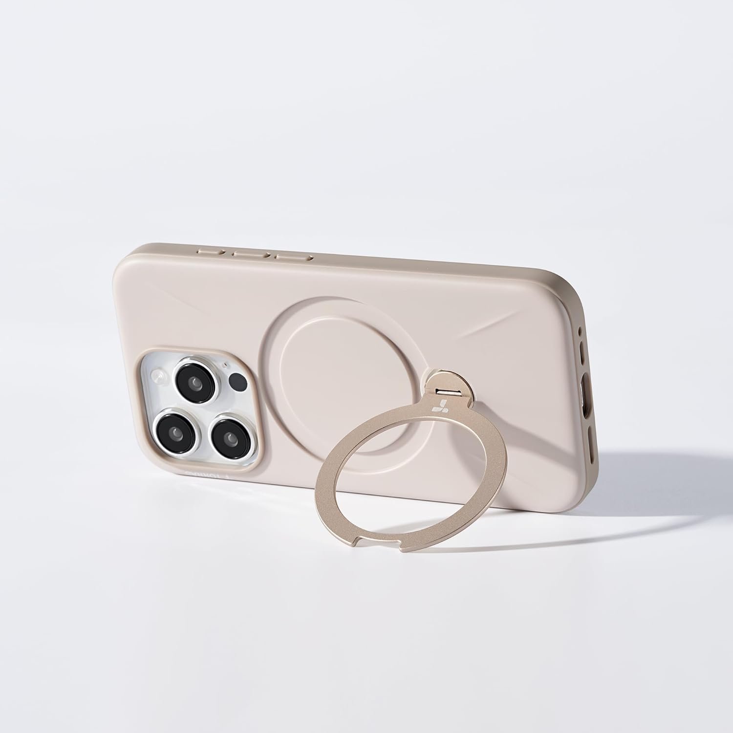 TORRAS 360°Spin Stand for iPhone 15 Pro Max Case, Compatible with Magsafe, Mil-STD Protective Hard PC Scratch-Resistant Case for iPhone 15 Pro Max Phone Case with Kickstand, Ostand Spin, Dune Beige - Image 8