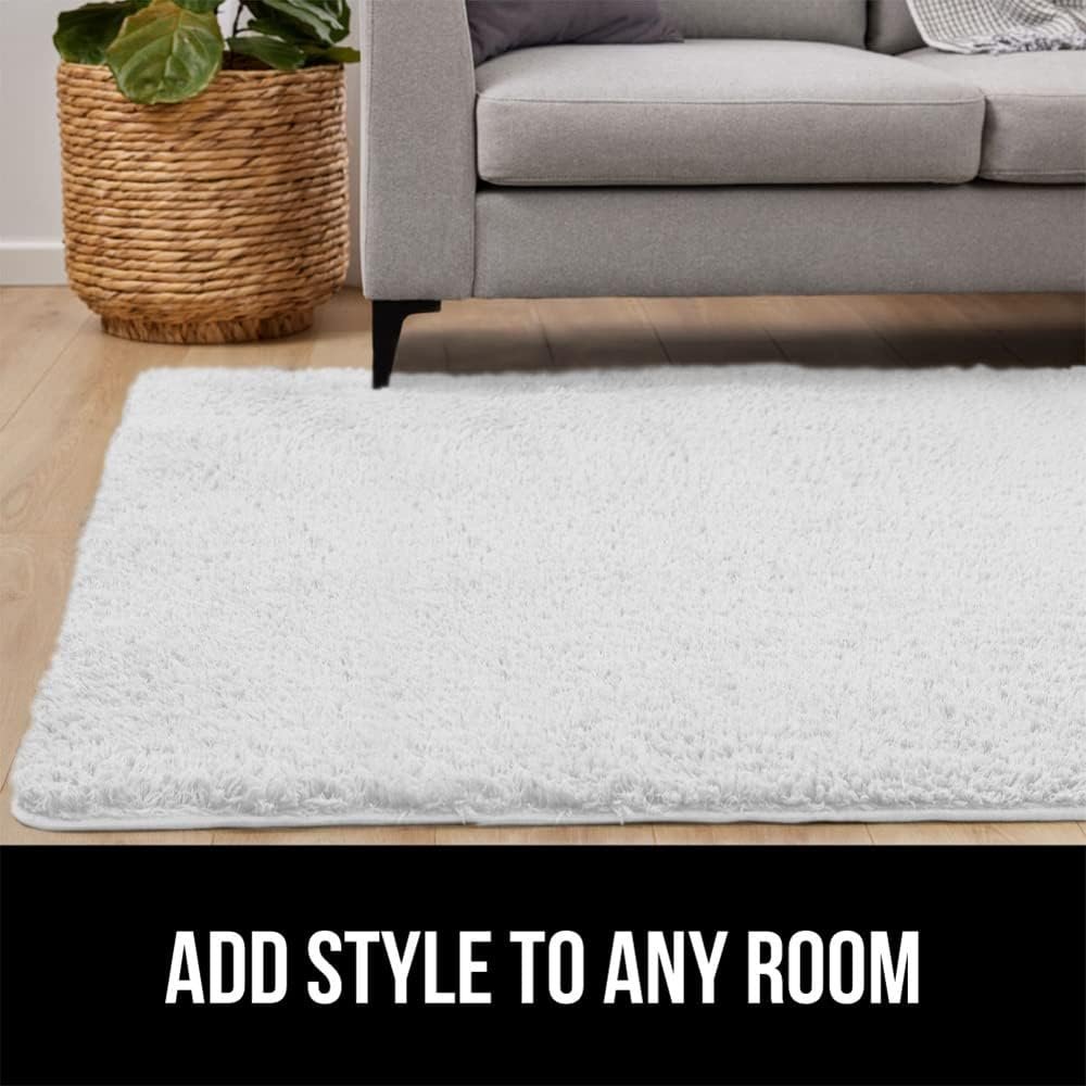 Gorilla Grip Soft Faux Fur Area Rug, Washable, Shed and Fade Resistant, Grip Dots Underside, Fluffy Shag Indoor Bedroom Rugs, Easy Clean, for Living Room Floor, Nursery Carpets, 4x6 FT, Pure White - Image 8