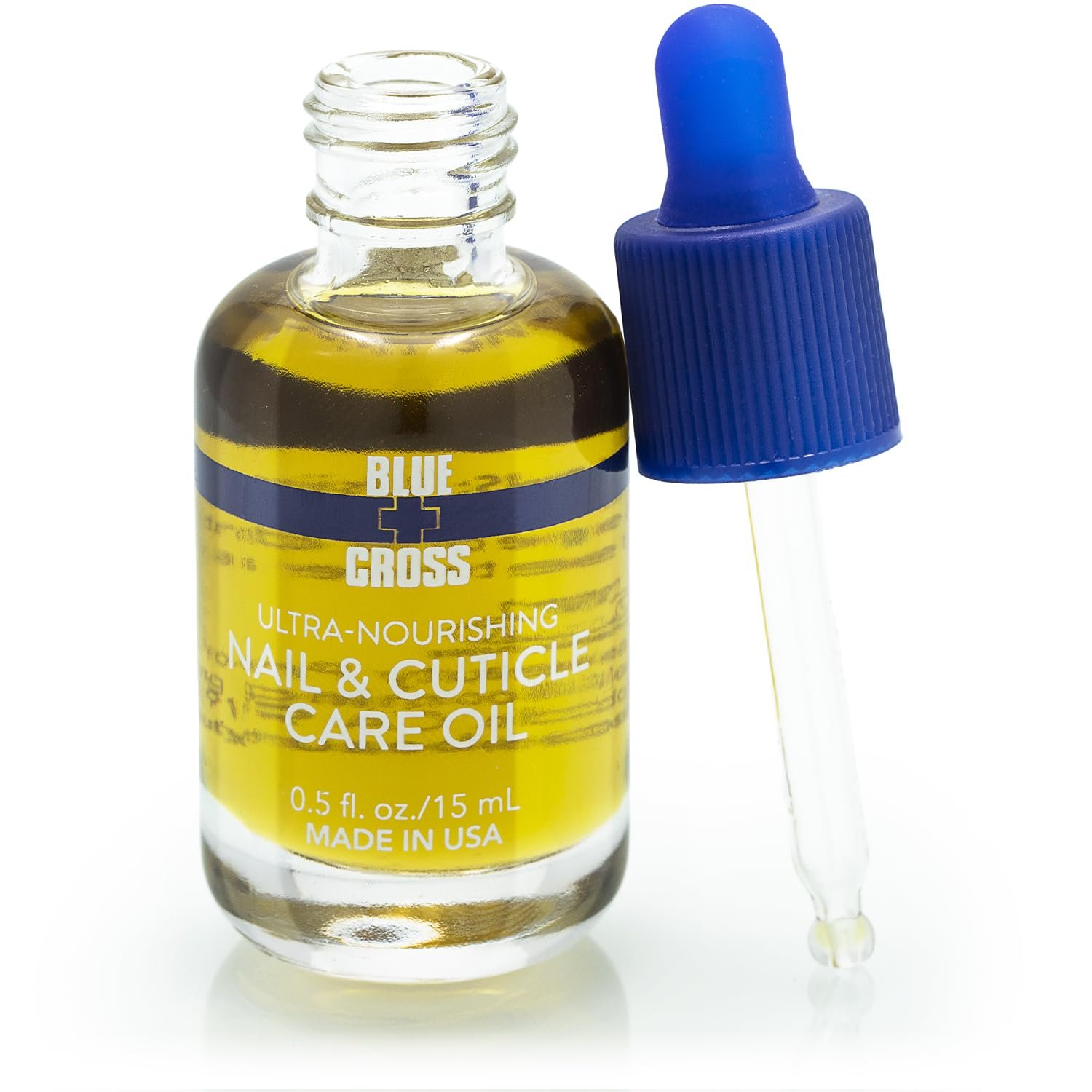 Blue Cross Professional Nail Care, All Natural Mineral Oil Free, Ultra-Nourishing, Hydrating, Moisturizing Nail & Cuticle Oil, Lemongrass + Lavender Scented Essential Oils, Made in USA, 0.5 fl oz/15mL - Image 2