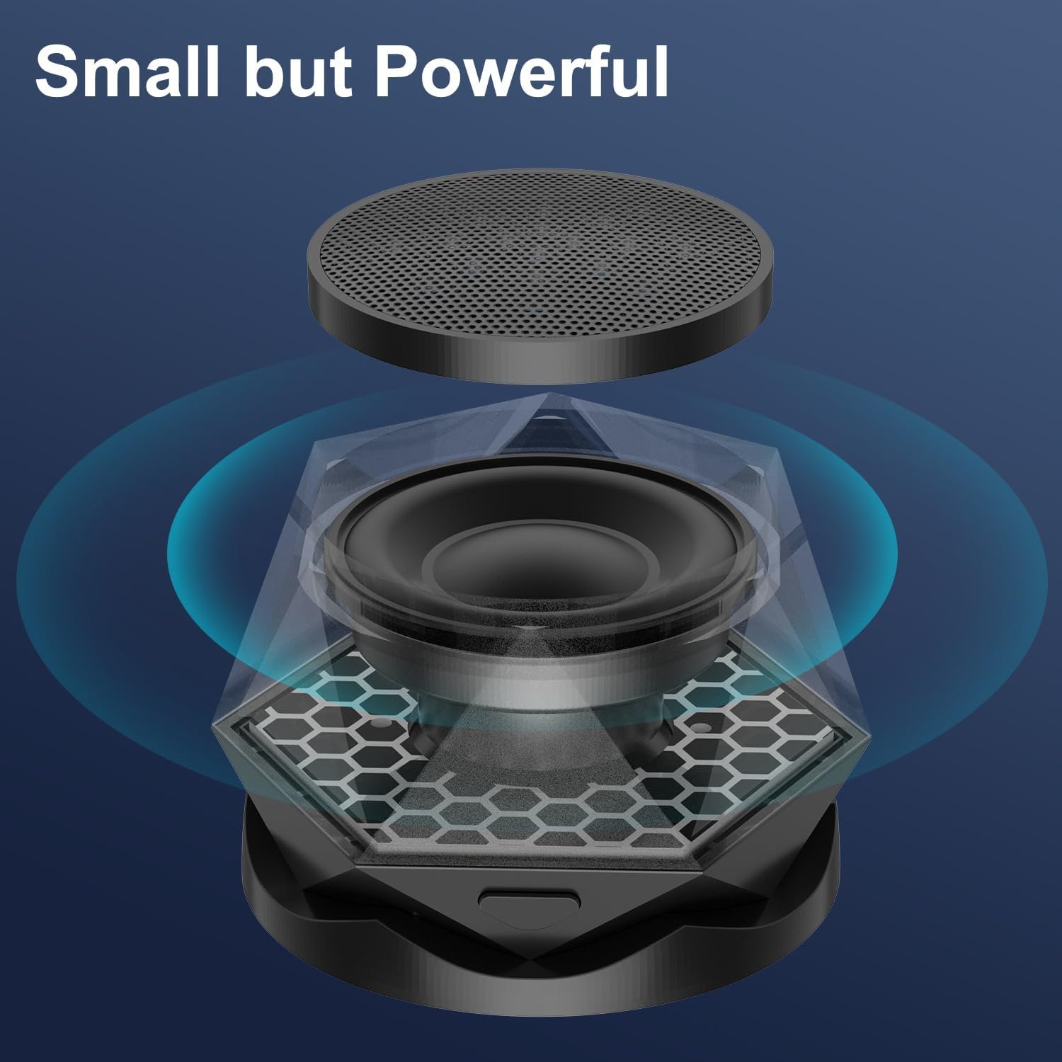 EGKimBa Magnetic Diamond Bluetooth Speaker, Small Wireless Speaker with Multi RGB Color Light Show, Portable Phone Stand for iPhone, Android, TWS Pairing - Image 9