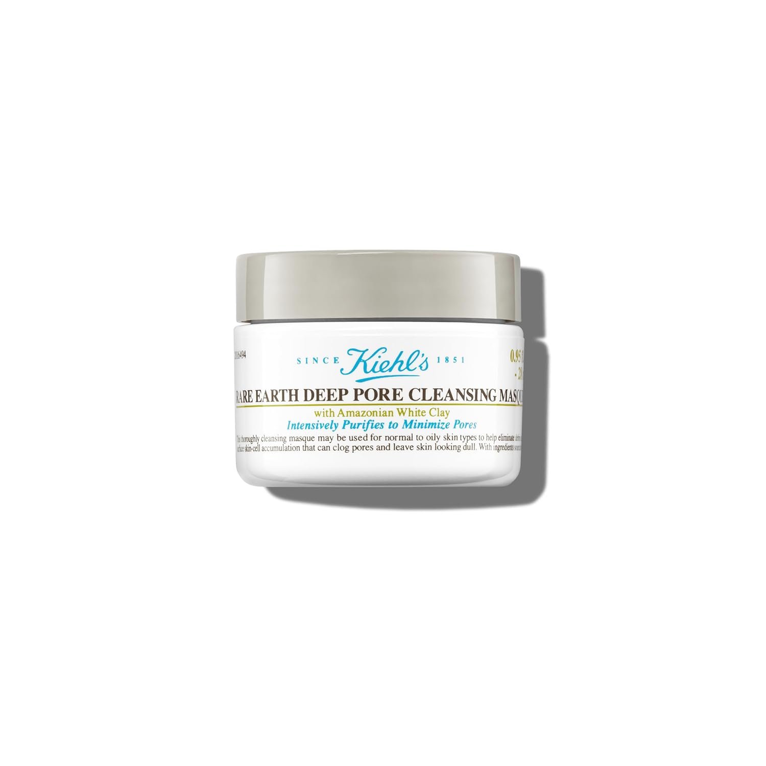 Kiehl's Rare Earth Deep Pore Cleansing Mask, Pore-Minimizing Face Mask for Clogged Pores, Detoxifies & Refines Skin, Absorbs Excess Oil, with Amazonian White Clay & Aloe Vera, for Normal to Oily Skin - Image 2