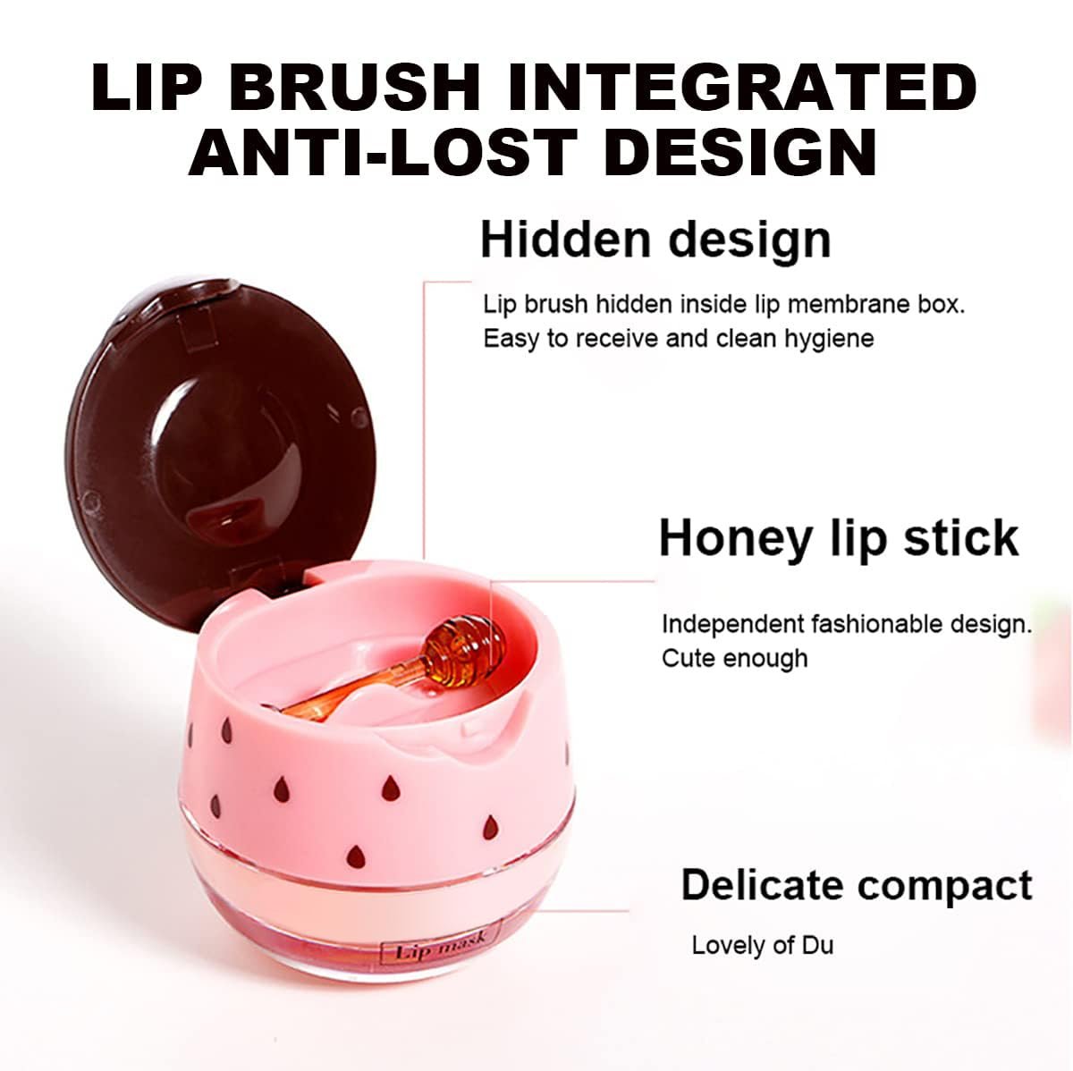 4 Pcs Honey Lip Balm, Strawberry Apple Watermelon Lip Mask, Moisturizing Lip Sleeping Mask, Hydrate Repair Prevent Dry Cracked Lip (Honey+Strawberry+Apple Lime+Watermelon) - Image 5