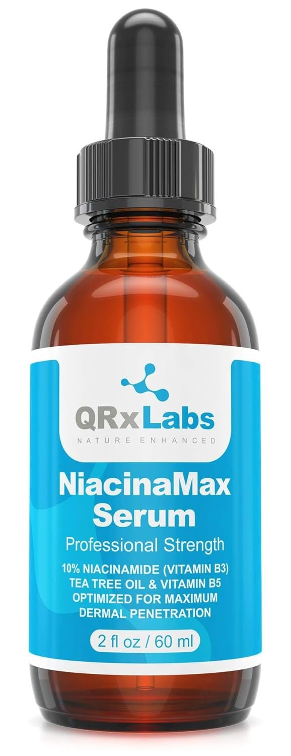 NiacinaMax Serum with 10% Niacinamide (Vitamin B3), Tea Tree Oil, Calendula Extract, Allantoin and Vit. B5 & E – Enhanced Dermal Penetration – Shrinks Pores & Reduces Blemishes on Skin – 2 oz / 60 ml - Image 2