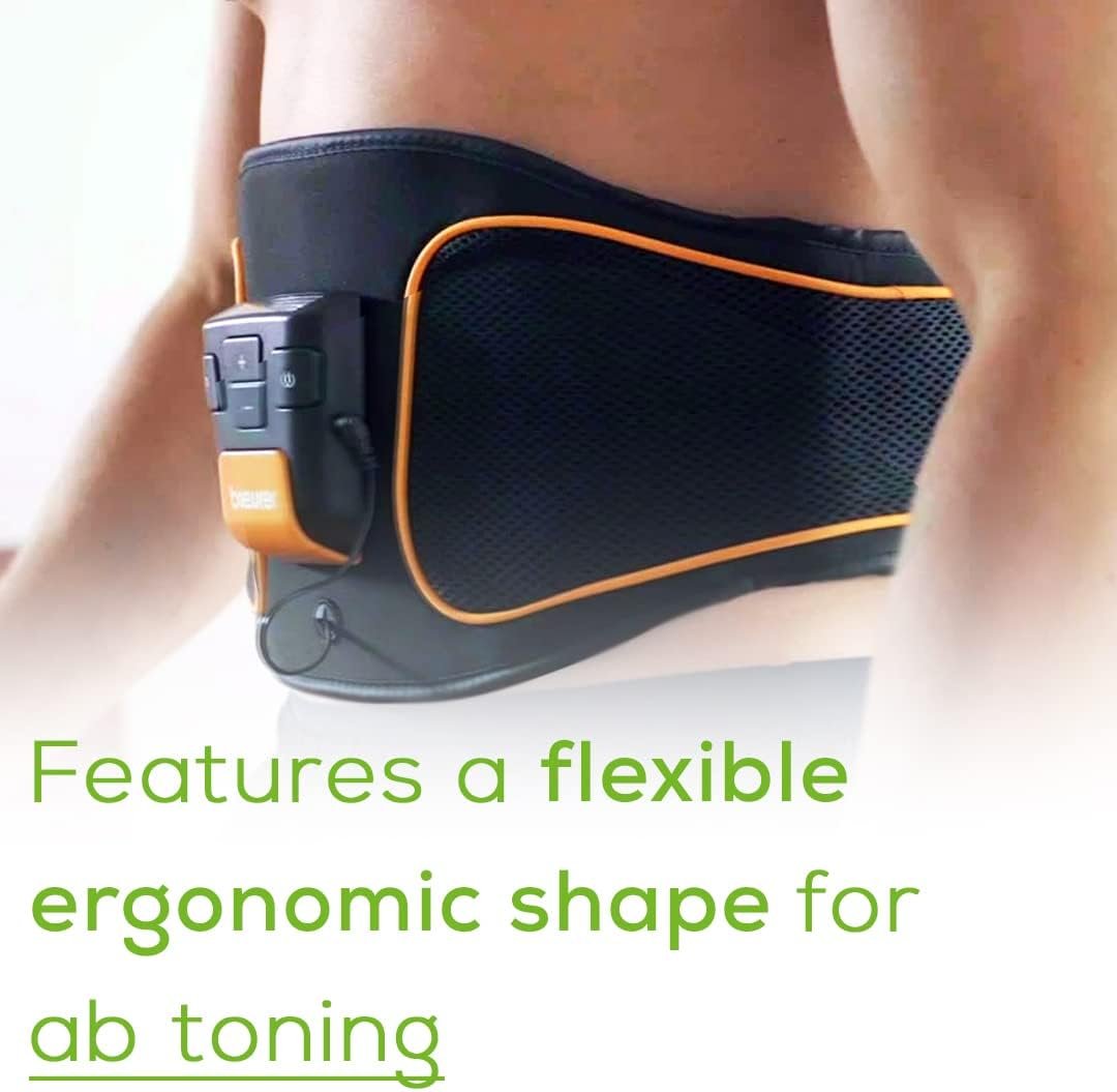 Beurer EM37 Abs Stimulator Toning Ab Belt, EMS Ab Machine with 40 Intensity Levels, Portable Ab Workout Equipment Belt Includes Reusable Water Electrodes and Batteries, Abdominal Exercise Machine - Image 10