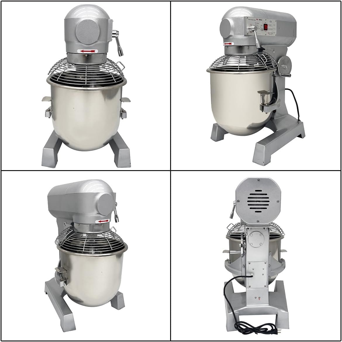 INTBUYING Commercial Electric Food Mixer Stand Dough Mixer, 3 Adjustable Speeds 3in1 Stand Mixer with SS304 Bowl/Dough Hooks/Whisk/Beater for Bakery Restaurant Kitchen Food Blender 30L - Image 10