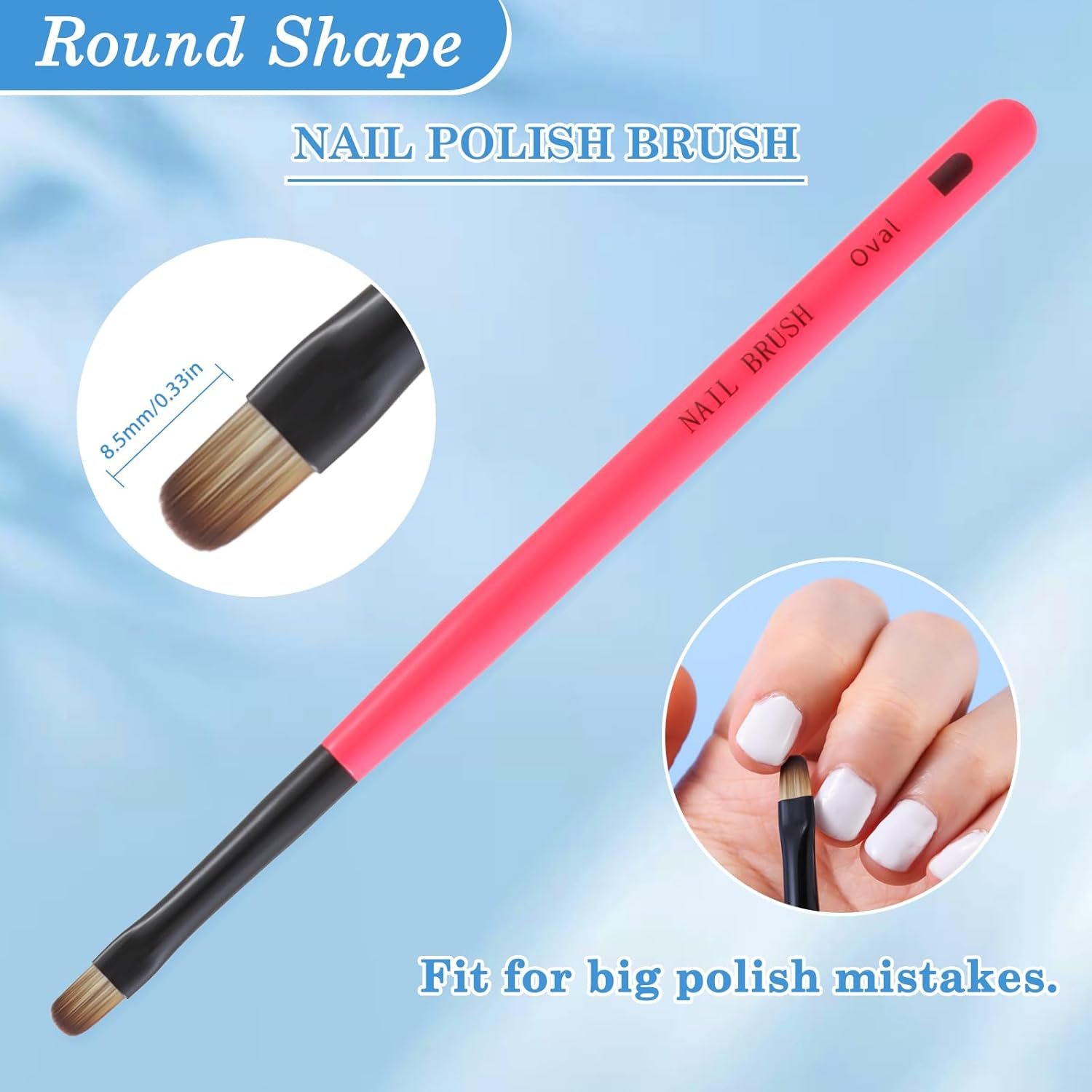 3PCS Nail Clean Up Brushes for OPI Nail Polish Remover, Brushes for Cleaning Polish Mistakes on the Cuticles, Acetone Resistant Nail Brushes for Nail Art and Designs(BB Pink ) - Image 7