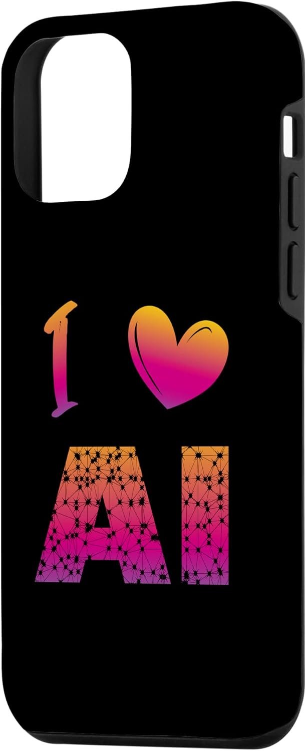 iPhone 12 mini I Heart AI Case - Image 3