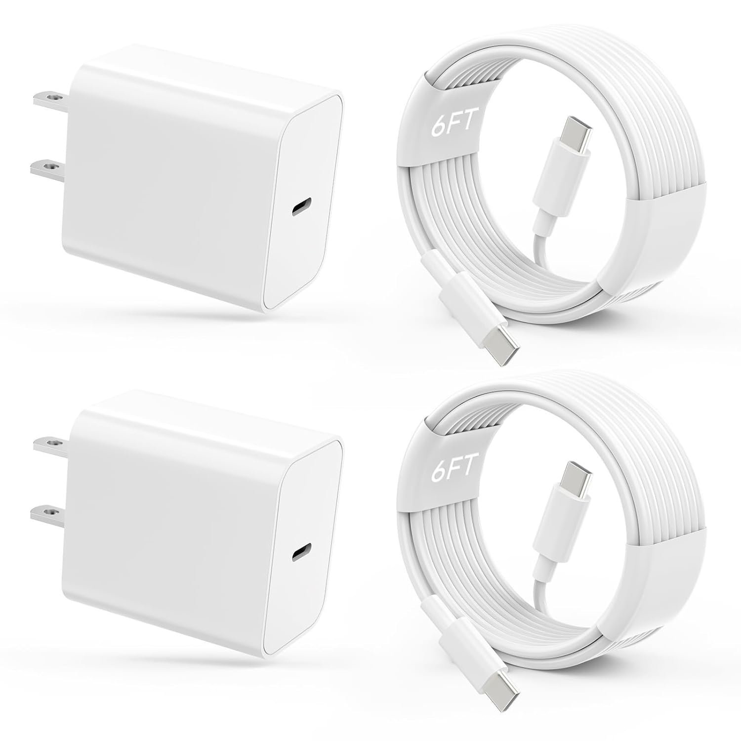 iPhone 16 15 Charger Fast Charging, USB C Charger Block Type C Charger iPhone 16 Charger with 2 Pack 6FT USB C Cable for iPhone 16/16 Plus/16 Pro/16 Pro Max/iPhone 15/15 Pro Max/iPad Pro/AirPods - Image 2