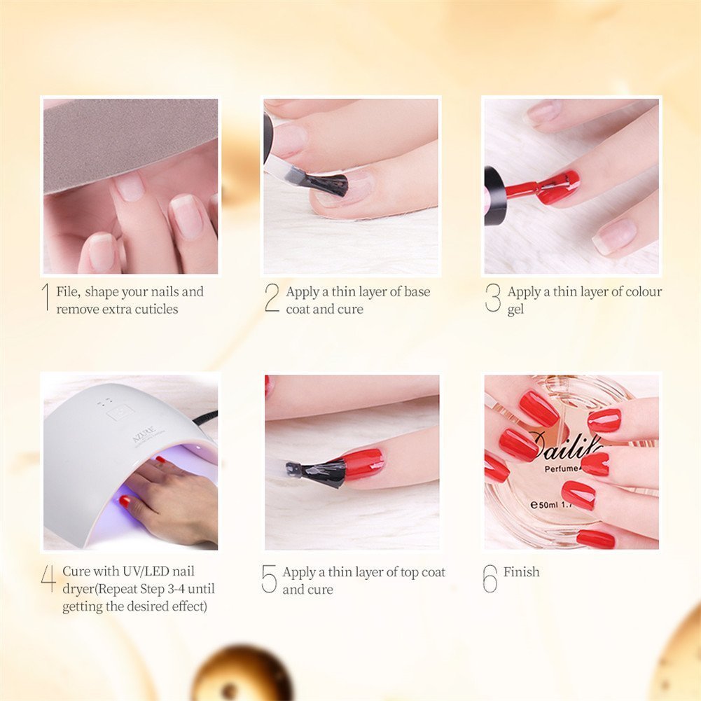 Vishine Top Coat- 15ML No Wipe Top Coat Gel Nail Polish High Gloss Shine Finish Long Lasting Home DIY Professional Manicure - Image 7