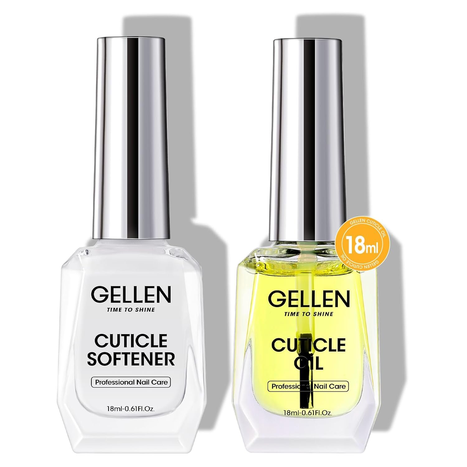 Gellen Cuticle Oil & Softener for Nails, 2 Pcs 18ml Cuticle Remover & Strengthener, Nail Cuticle Protector, 2 in 1 Nail Care Kit for Cuticle Removing & Repairng Manicure Essentials for Gel Nail Polish - Image 2