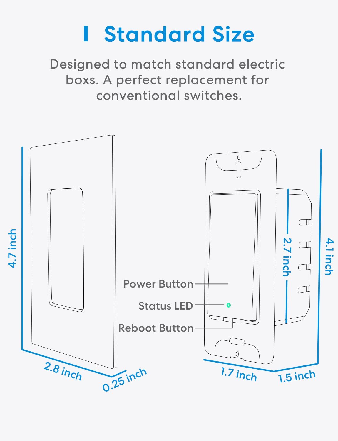meross 3 Way Smart Switch, Smart Light Switch Compatible with Apple Homekit, Siri, Alexa & SmartThings, 2.4Ghz Wi-Fi Light Switch Remote Control Schedule, Neutral Wire Required 2 Pack - Image 3