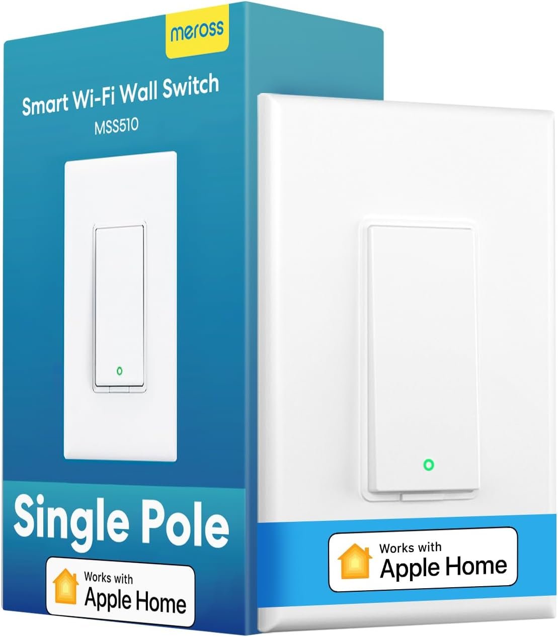 meross Smart Light Switch Supports Apple HomeKit, Siri, Alexa, Google Assistant & SmartThings, 2.4GHz Wi-Fi Light Switch, Neutral Wire Required, Single Pole, Remote Control Schedule, 1 Pack - Image 2