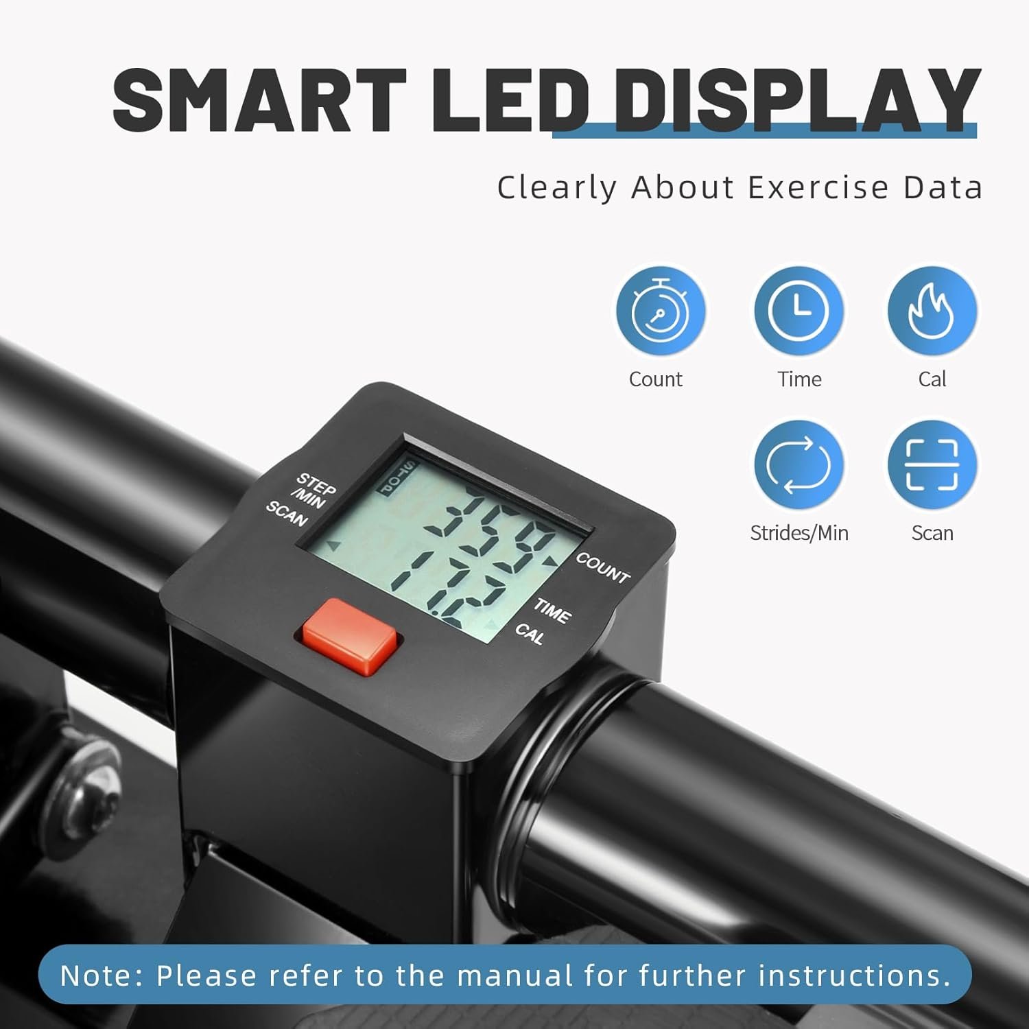 Steppers for Exercise at Home, Mini Stepper with Resistance Bands, Stair Stepper Machine with Max 350LBS Loading Capacity, Portable Home Exercise Equipment for Full Body Workout - Image 9